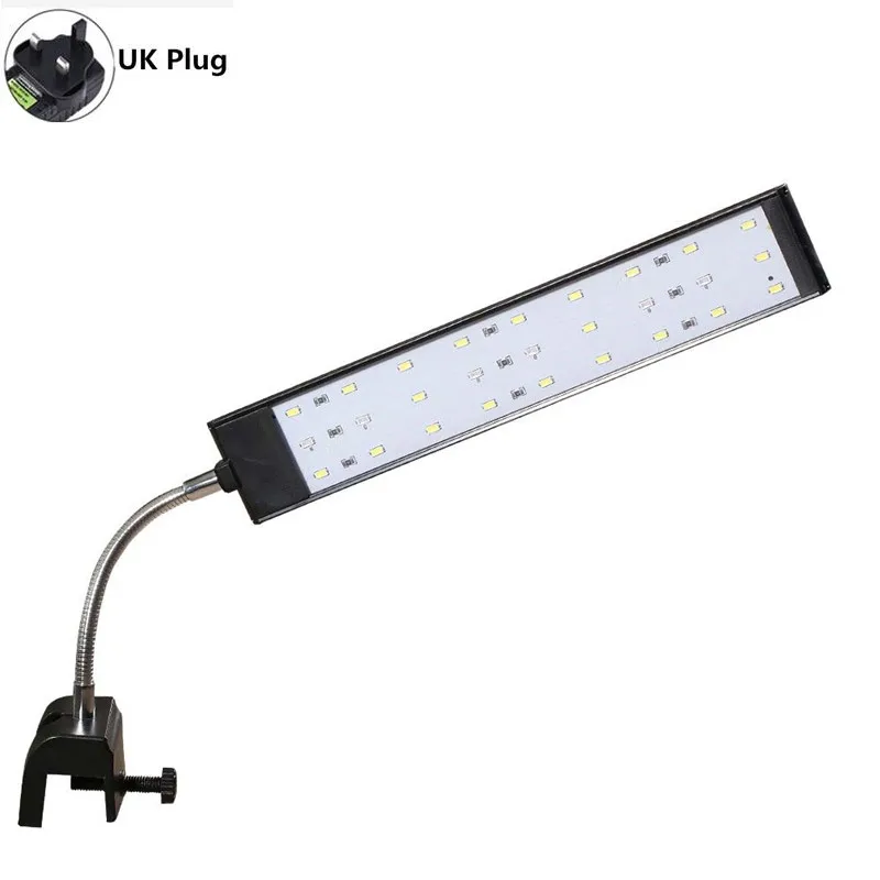UK Plug Gako светильник для аквариума 28 см Белый Синий SMD СВЕТОДИОДНЫЙ зажим для бака светильник для аквариума - Цвет: UK Plug
