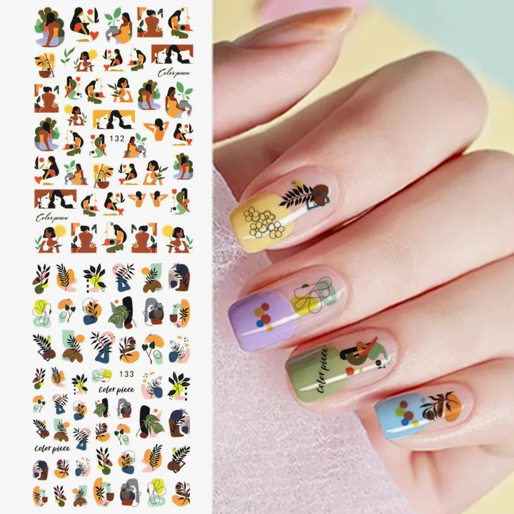 

Newest EB-132-133 EB series Beauty 3d nail art sticker nail decal stamping export japan designs rhinestones