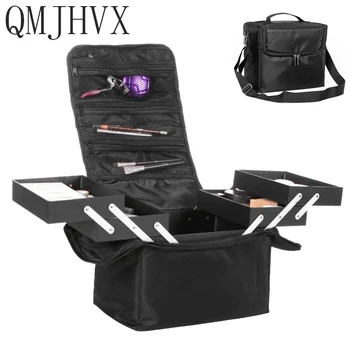 

QMJHVX High Quality Professional Empty Makeup Mujer Cosmetic Case Organize Case Beauty Salon Tattoos Nail Art Tool Bin Suitcases