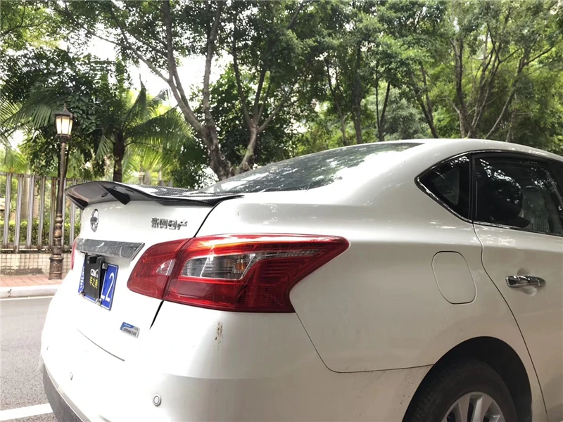 Для Nissan Sylphy sentra спойлер 2012 13 14 15 16 17 18 лет углеродное волокно/FRP заднее крыло R стиль спортивные аксессуары