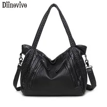 DIINOVIVO женская сумка-тоут с рюшами, повседневная женская сумка через плечо, женские дорожные мягкие ручные сумки для покупок WHDV1222