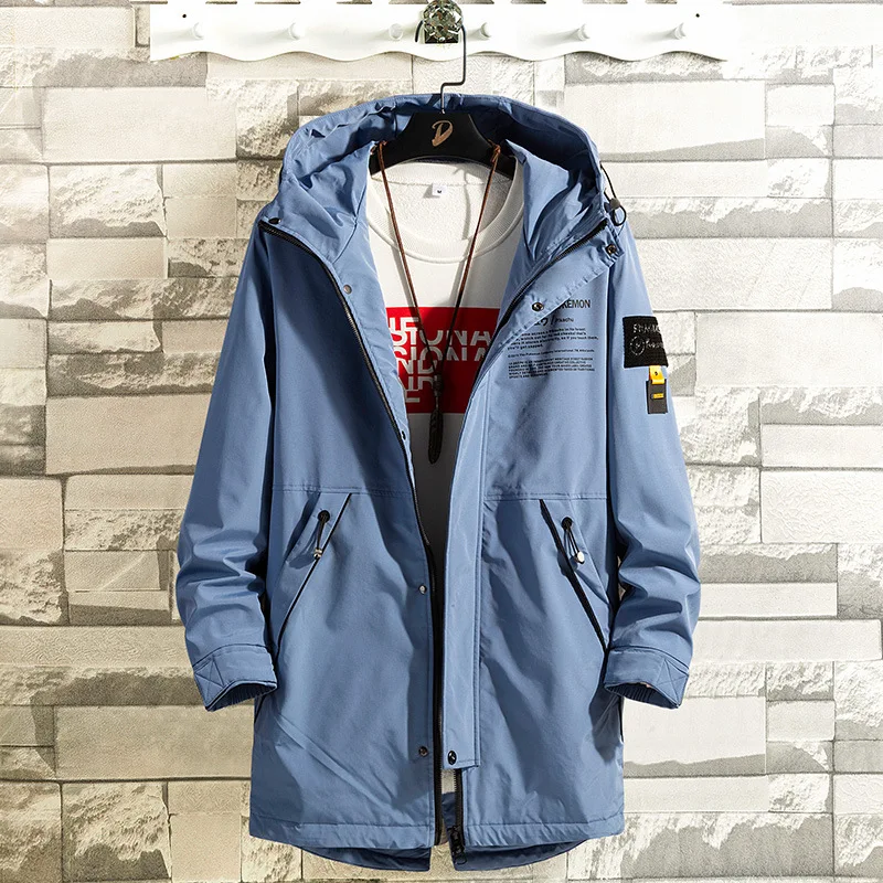 

2019 Autumn New Style Men Medium-length Slim Fit Jacket Teenager Korean-style Casual Fashion Jacket Popular Brand