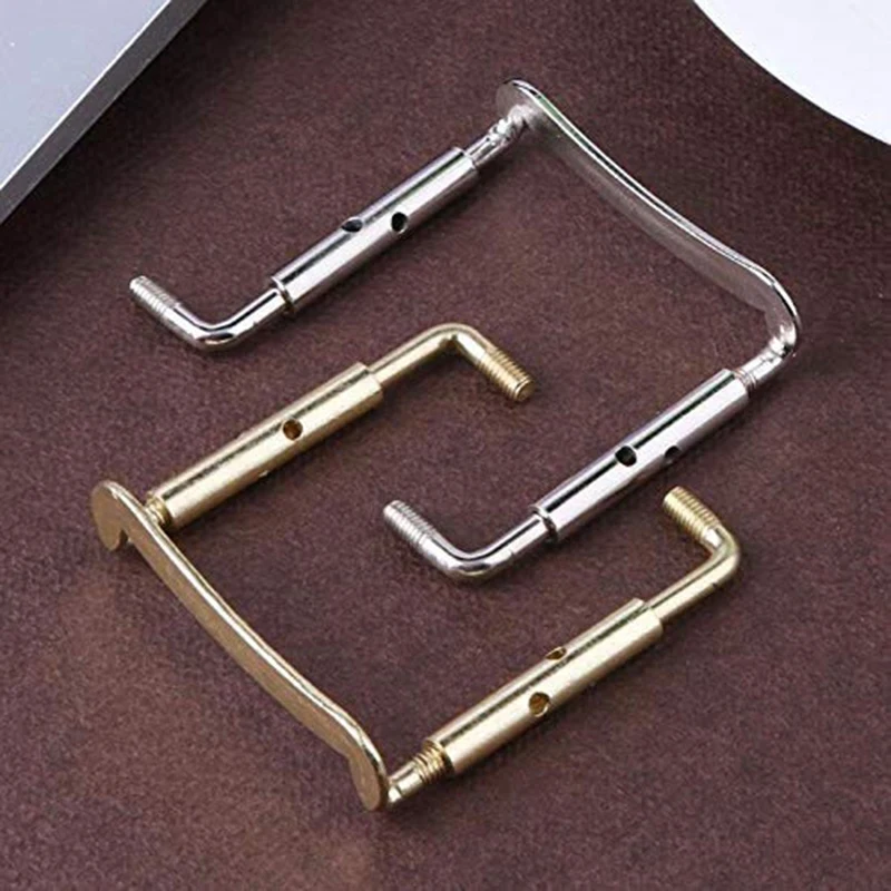 4Pcs Violin Chin Rest Chinrest Plated Clamp Screw Nickel Violin Musical Instruments Violin Parts Accessories for 3/4 4/4 Violin