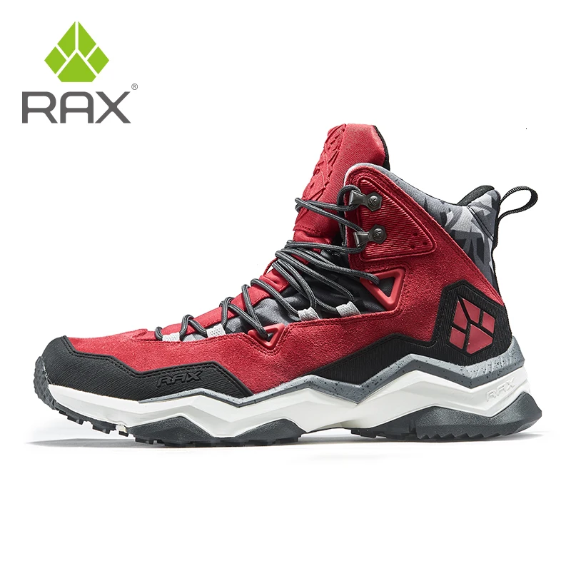 RAX, мужские треккинговые ботинки, зимние водонепроницаемые уличные кроссовки, мужские кожаные треккинговые ботинки для походов, походов, альпинизма, кроссовки, кожаная обувь