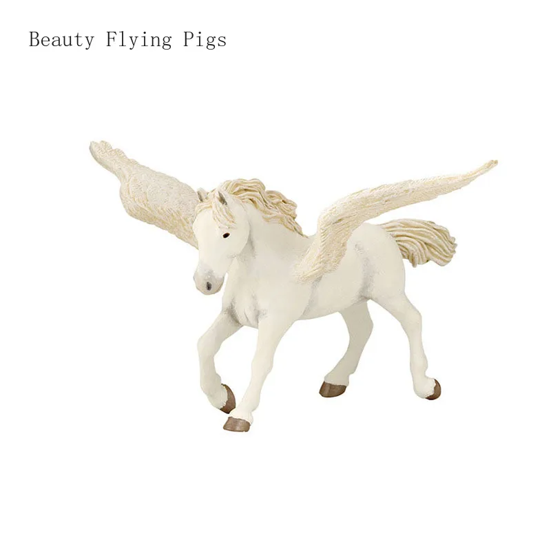 

Creative hand-carved simulation animal white fairy Pegasus ornament art collection model hand-made statue Christmas gift