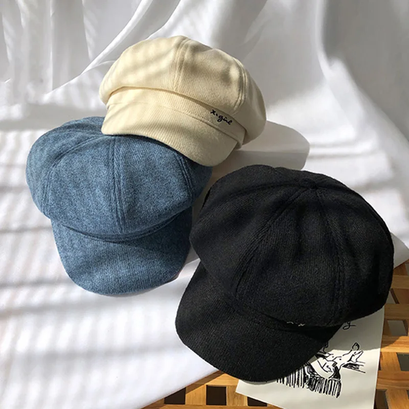

Hat Women's Korean-style chao wang Red Octagonal Cap England Retro Winter Versatile Beret Japanese-style INS Newsboy Cap Autumn