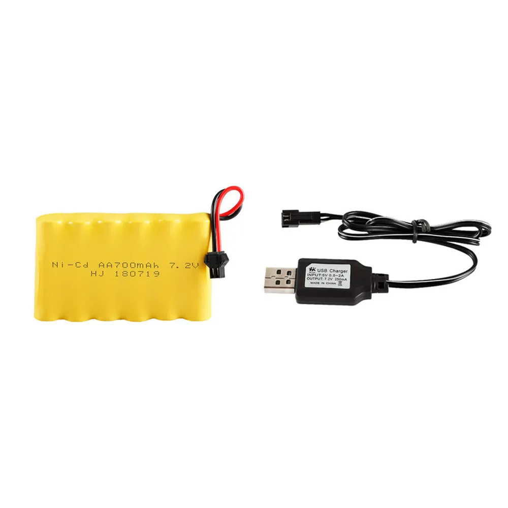NiCD 7,2 v 700mah аккумулятор и зарядное устройство набор для радиоуправляемых игрушек машинки танки роботы пистолет радиоуправляемая лодка запасные части AA Ni-CD 7,2 v 700mah аккумулятор