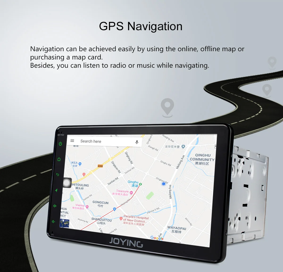 Excellent 8"Android 8.1 Car Radio Stereo 4GB+64GB Head Unit Universal GPS Navi Multimedia DVD Player Built-in 4G Modem Wireless Carplay 8