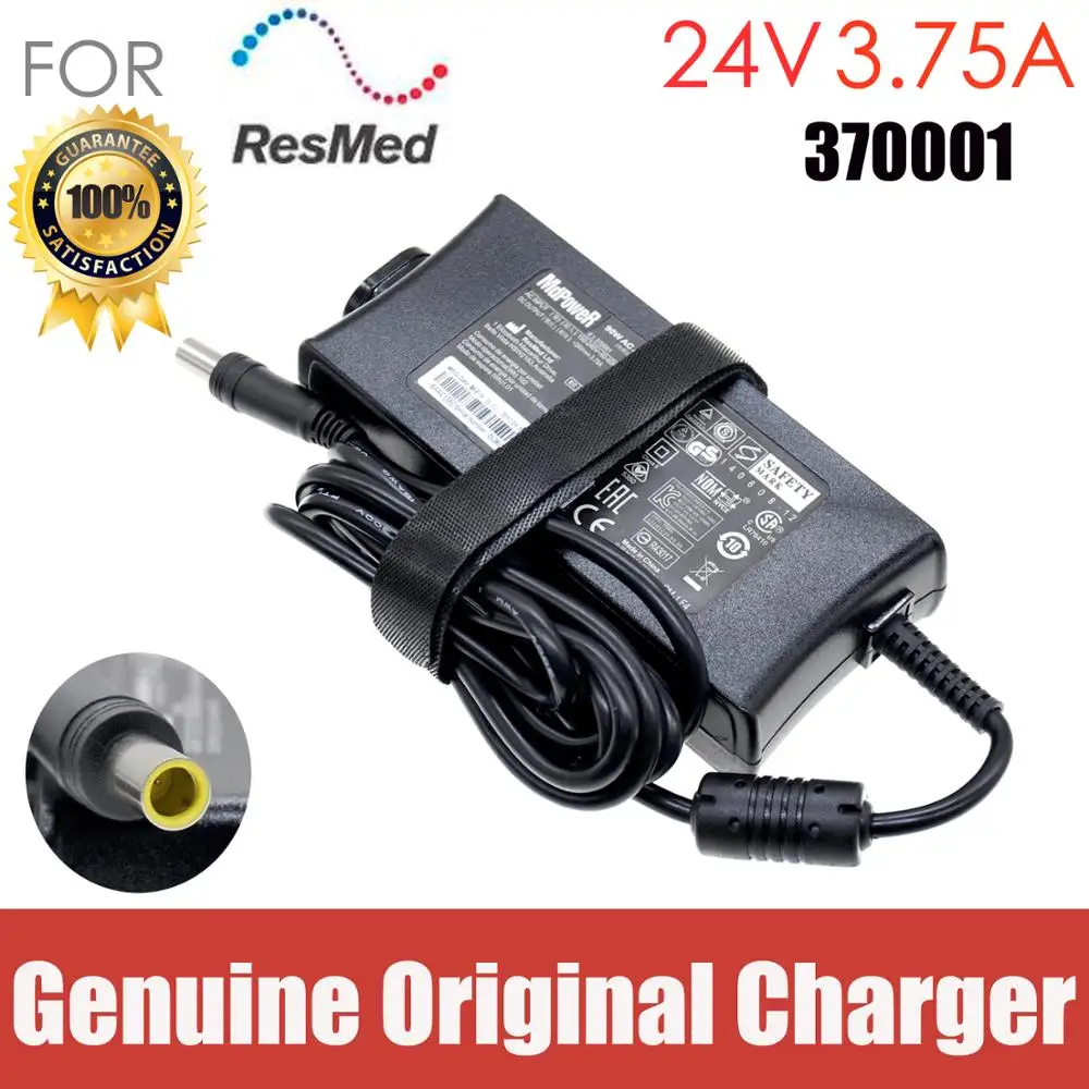 ResMed 370001 24V 3.75A 90W AC ADAPTER IP22 para ResMed aire sentido S10 10 aire curva S10 aire sentido 1 370002 de 37015 R370-7232 DA90A24