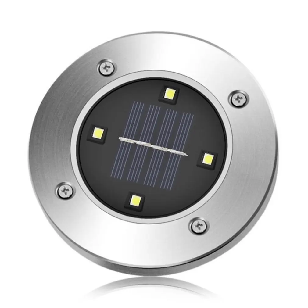 

Solar Powered Ground Light 4 LED Waterproof Solar Lamp Energy Saving Light For Pathways Yard Home Garden Lawn Road Stud