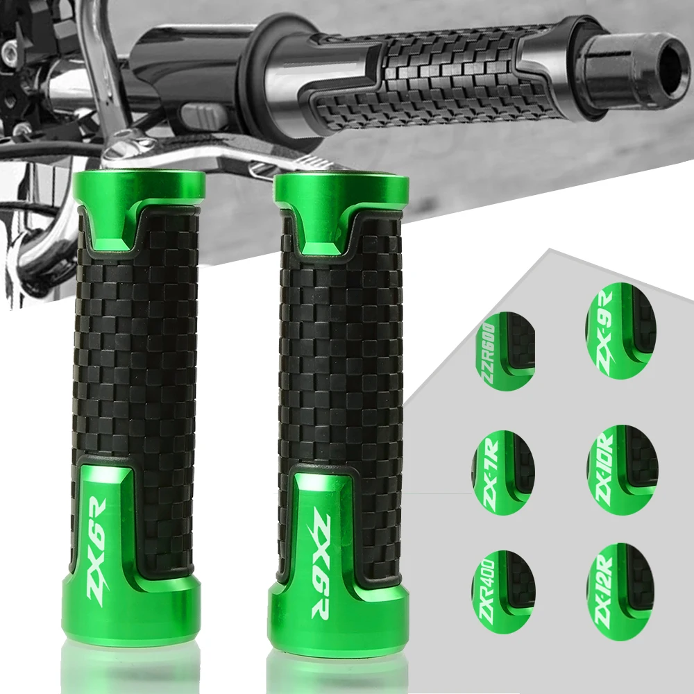 

Universal 7/8''22mm Motorcycle Rubber Hand Grip Bar handlebar grips For kawasaki ZX6R/ZX7R/ZX12R/RZX9R/ZX10R/ZXR400/ZZR600