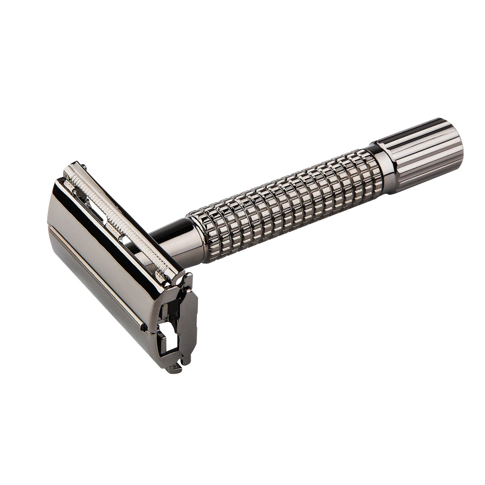 

YINTAL Non-slip Handle Version Butterfly Open Double Edge Safety Razor Men's Classic Manual Razors 1 Razor 5 Blades