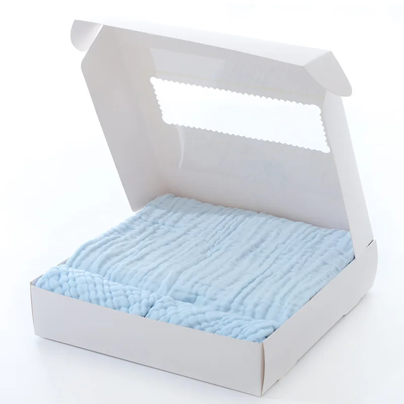 

New Born Gift Pure Cotton Gauze Seersucker 6-Layer BABY'S Bath Towel Gift Set