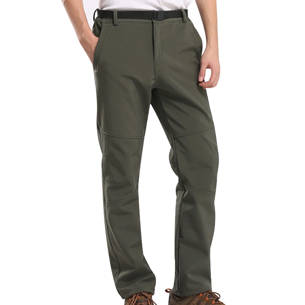 Новые уличные Походные штаны флисовые утолщенные теплые ветрозащитные лыжные брюки для мужчин женщин VK-ING - Цвет: Army Green