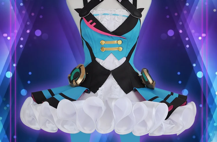 Ботинки для Маскарадного костюма с названием песни «Hatsune Miku Magic Мику для цирка, косплея костюм костюмы на Хэллоуин, подарок на день рождения женские модельные туфли