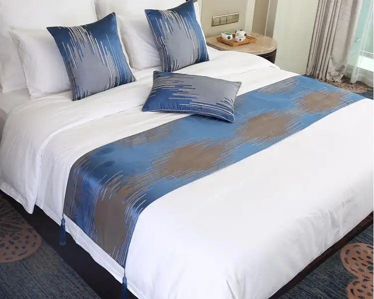 Современные полосы покрывала полиэфирное покрывало на кровать роскошное украшение в виде флага покрывало для домашнего использования в отеле - Цвет: 1 lan