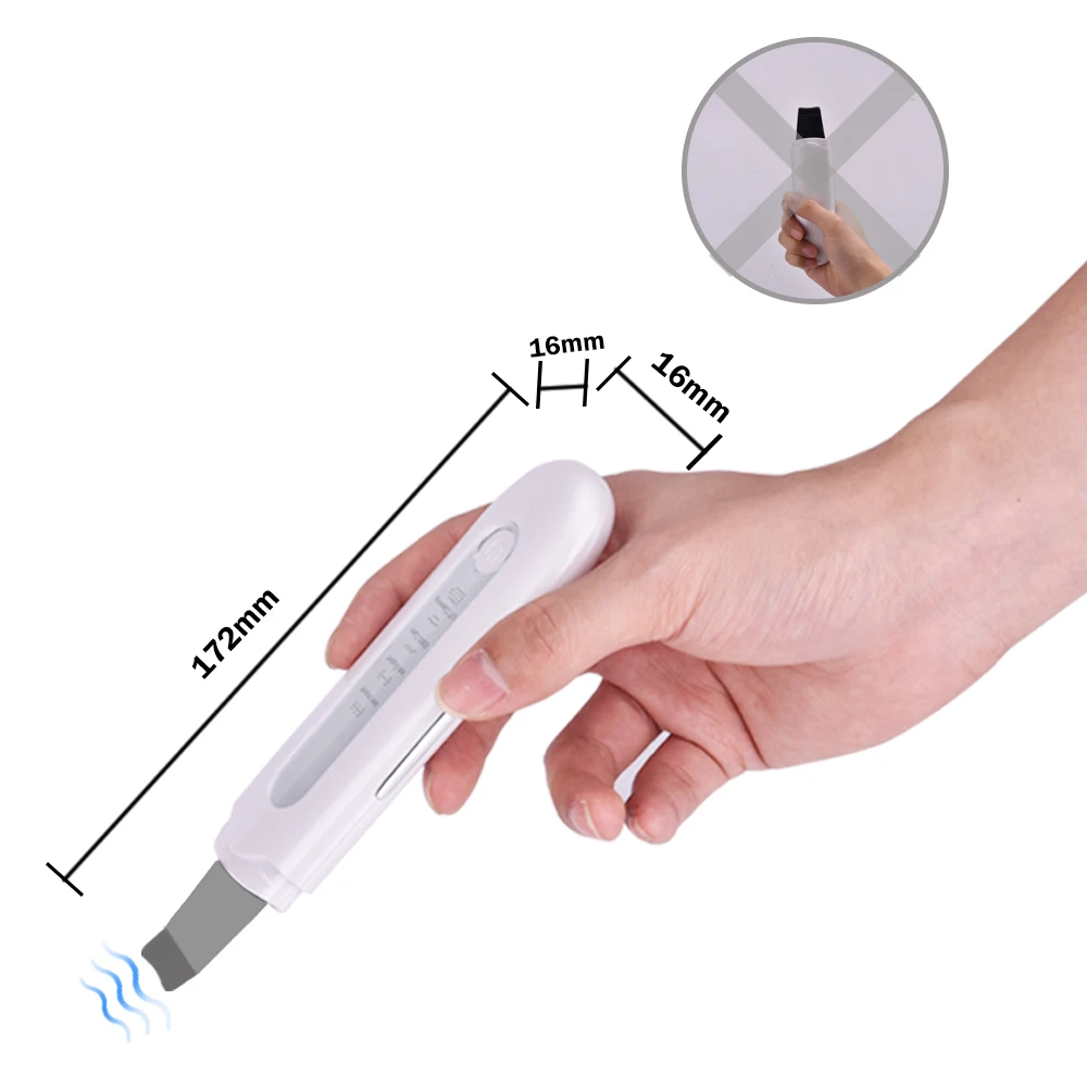 Ultrasonic Facial Skin Cleaner Exfoliating Pore Removal Blackhead Acne Peeling Vibration Face Massager Skin Scrubber 4