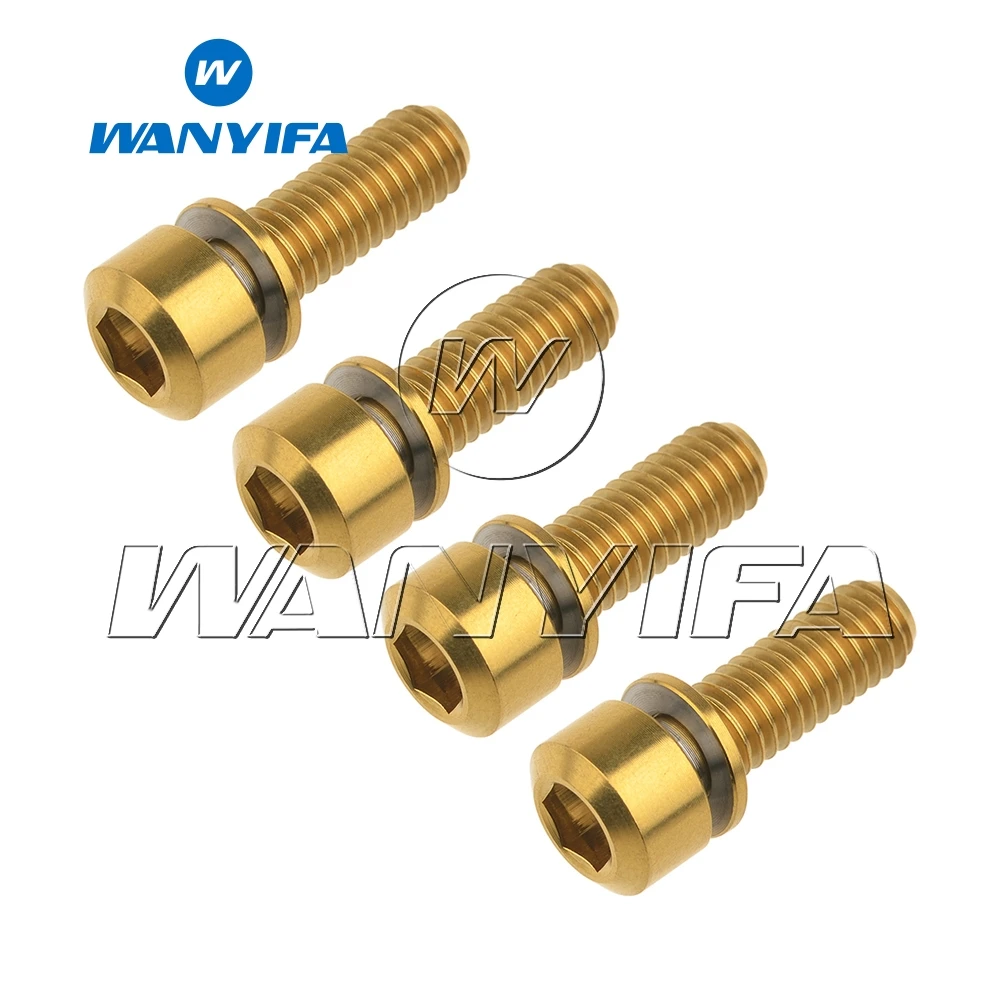 Болты Wanyifa Ti M6x16 18 20 25 35 мм шестигранные с шайбами винты для велосипеда V Тормозной