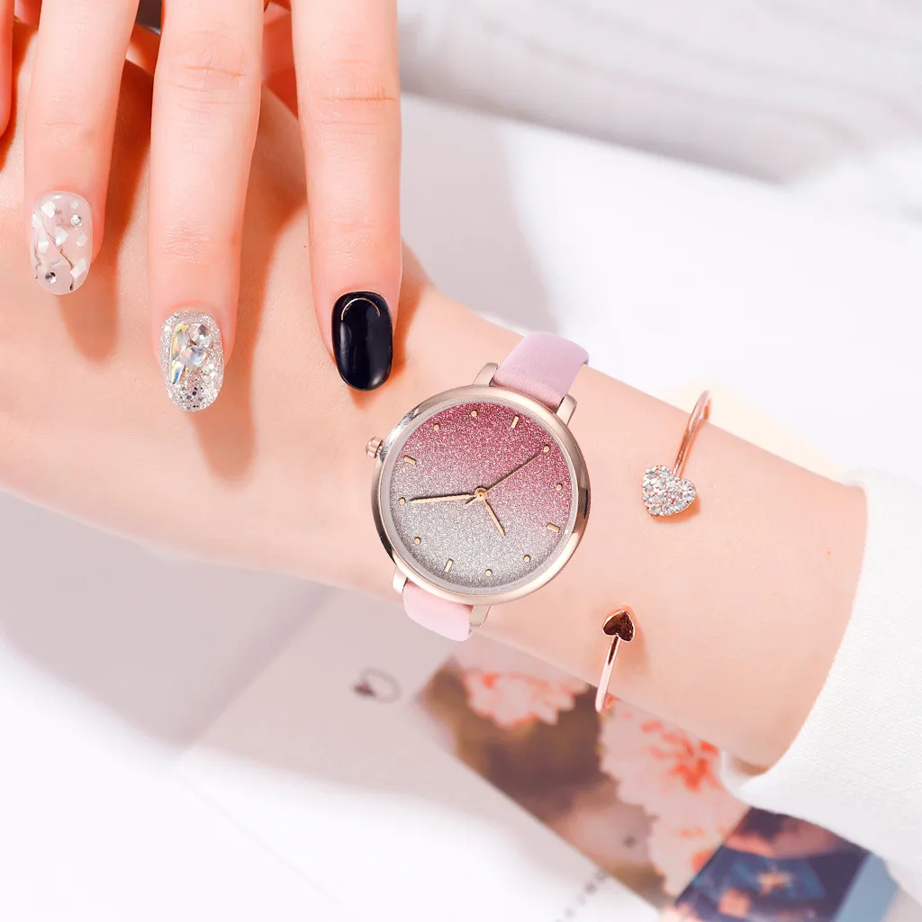 

Female Watches Top Brand Luxury Women's Casual Quartz Leather Band New Strap Analog Wrist Watch Relogio Feminino@50
