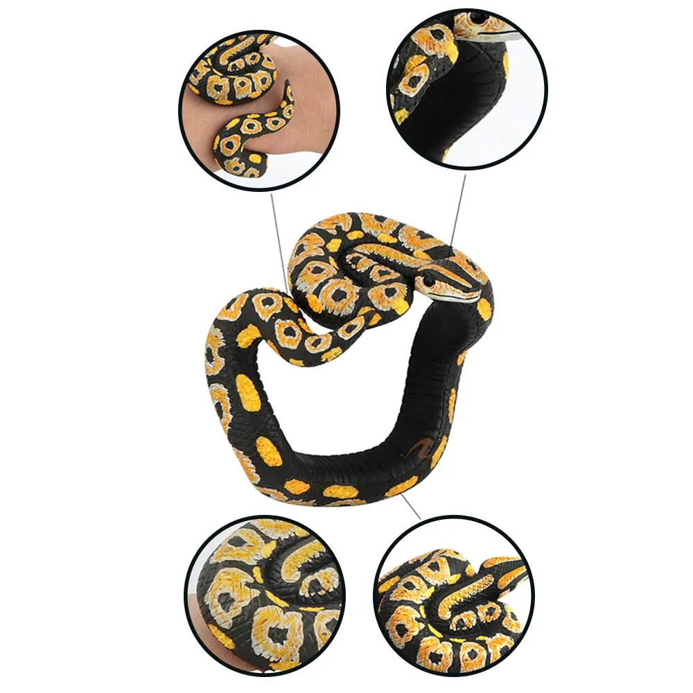 Novelty toy simulation snake resin fake snake bracelet scary rattlesnake cobra horror funny birthday party toy joke prank gift