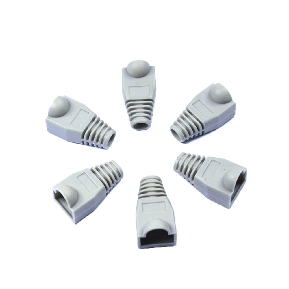 20 шт. RJ-45 адаптер колпачок для 0,6 мм Ethernet разъем сетевого кабеля вилки RJ45 Cat5 CAT6 крышка гнездо защитный колпачок головка - Цвет: light grey