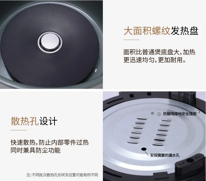 chinaTriangle household mini rice cooker 3L home mechanical stainless steel with steamer CKD-Z30G 3L food machine 230V