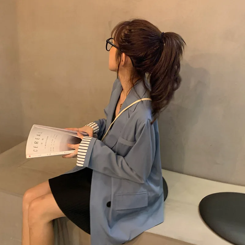 

Small Suit Coat Female Autumn 2019 New Style Korean-style CHIC Retro Elegant Loose-Fit Casual Long Sleeve Blazer