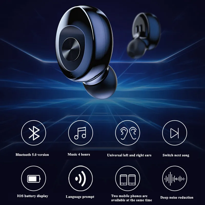 GX12 TWS 5,0 сенсорные Bluetooth наушники с отпечатком пальца спортивные HD стерео беспроводные наушники с шумоподавлением гарнитура для iphone 11