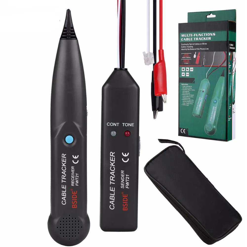

JUNEJOUR FWT21 Telephone line Detector Continuity Test Cable Tracker Wires Diagnose the break point Excellent than MS6812