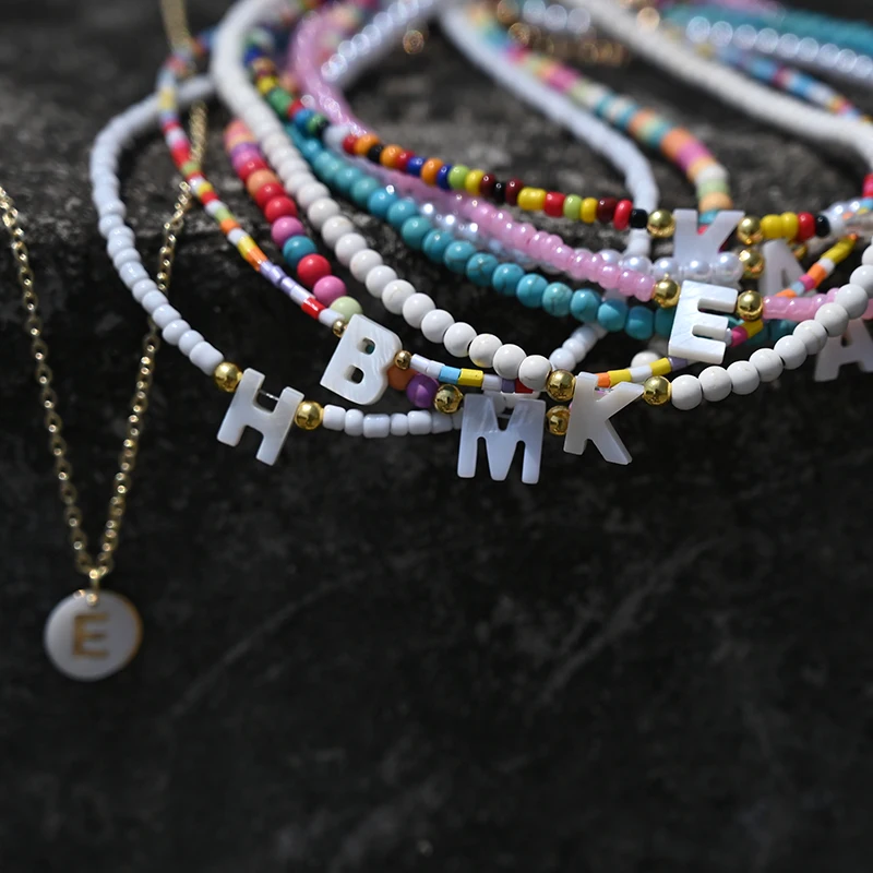 Bohemian ladies beaded bracelet bracelet jewelry white coconut shell surf necklace ladies best friend gift