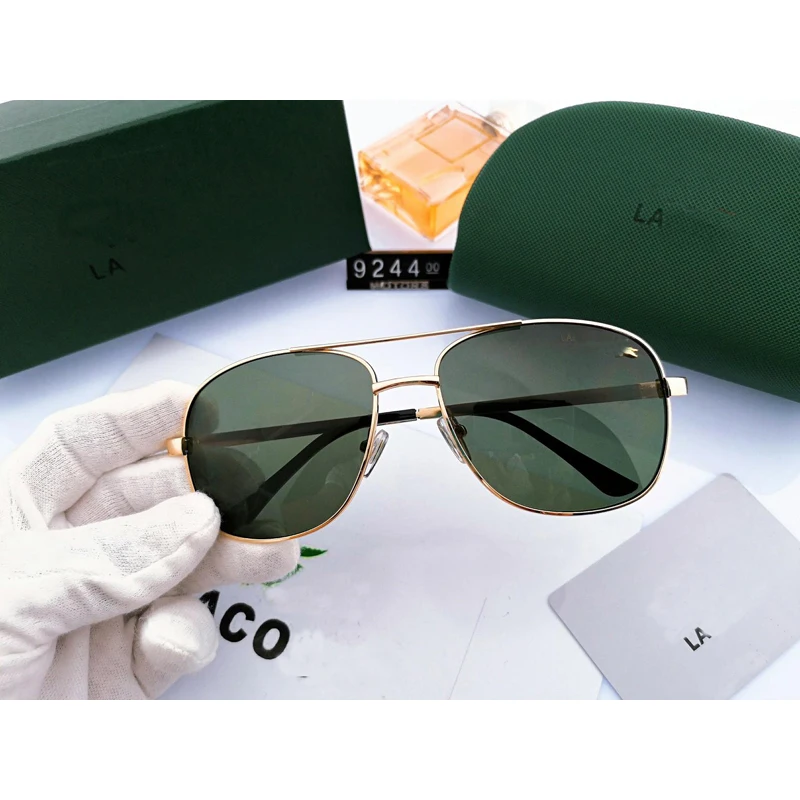 Новинка, крокодиловые Мужские Винтажные поляризационные солнцезащитные очки, мужские классические фирменные дизайнерские солнцезащитные очки с прозрачными линзами для вождения, Gafas de sol
