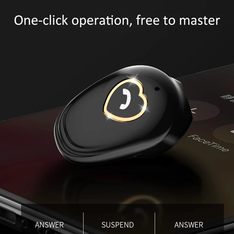 Bluetooth наушники сверхвесовой сабвуфер мини стерео Беспроводная гарнитура Bluetooth наушники невидимые наушники для Ios для Xiaomi