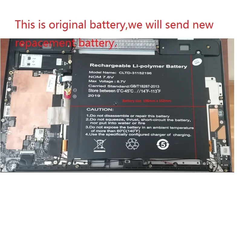 Replacement Battery for Chuwi lapbook Pro Celeron N410 Tablet PC Li