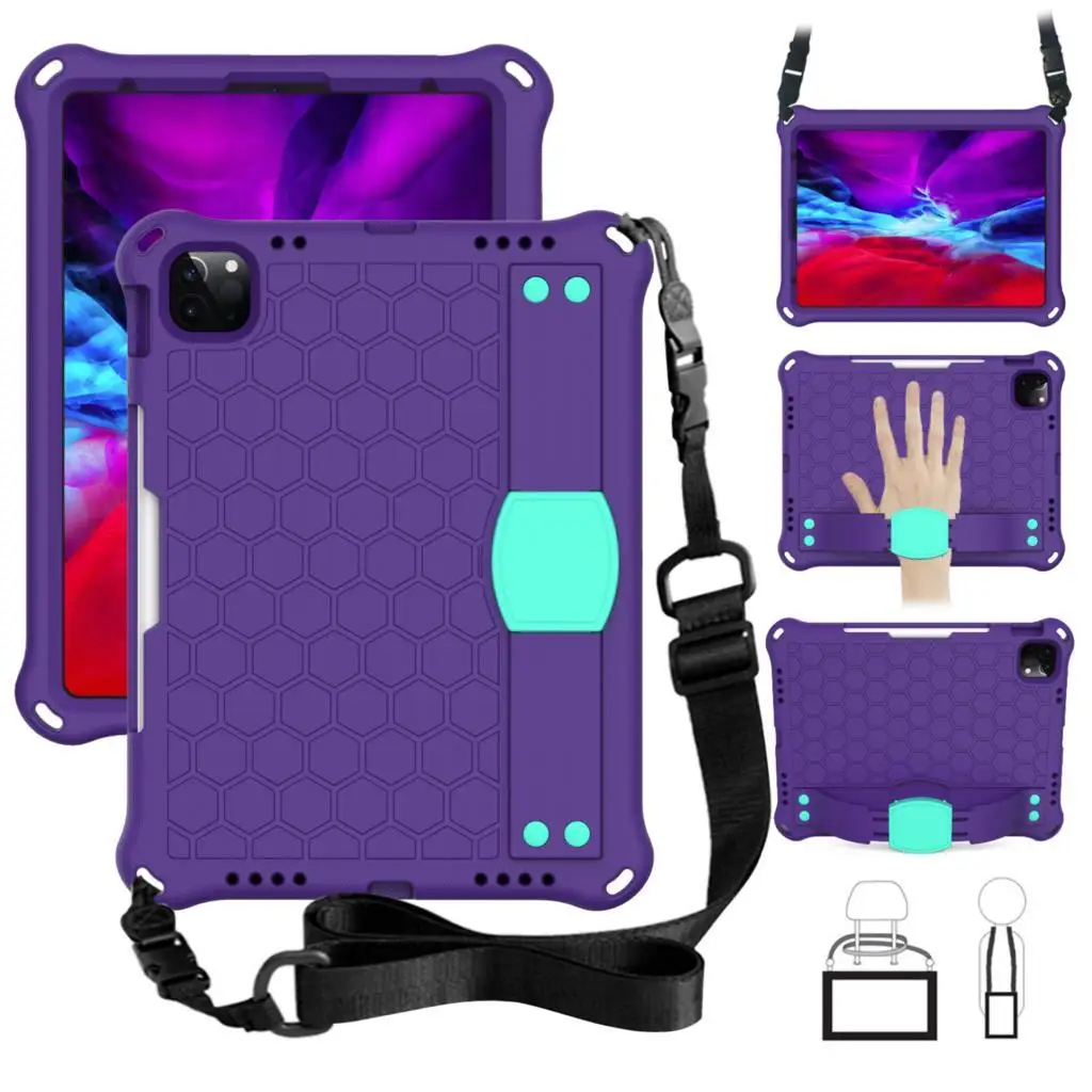 

For Ipad 10.2 2019 Pro 11 Shockproof Hand Strap Kids Safe Eva Case Cover For Ipad Air 1 2 9.7 2017 2018 For Ipad Mini 1 2 3 4 5