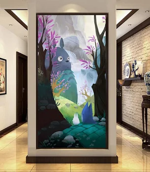 

[Self-Adhesive] 3D Murals For My Neighbor 368 Totoro Japan Anime Wall Paper mural Wall Print Decal Wall Murals Belly