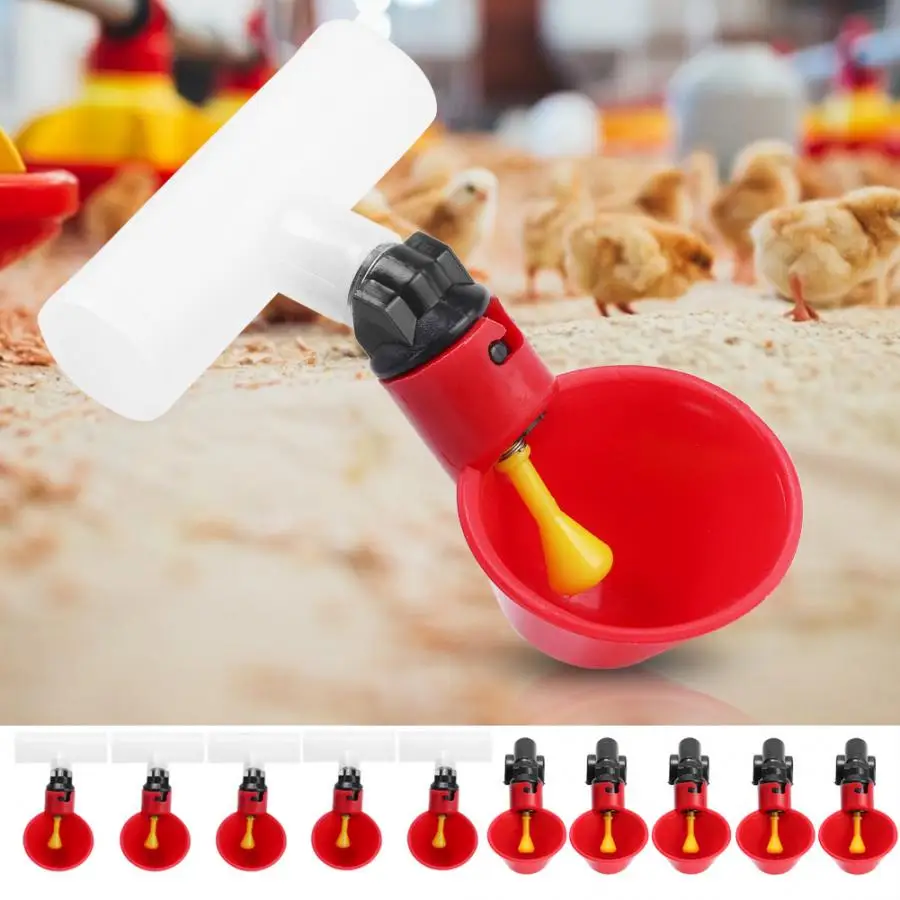6Pcs/Set Plastic Livestock Automatic Drinking Cup Nipple Universal Drinking Cup Husbandry Equipment