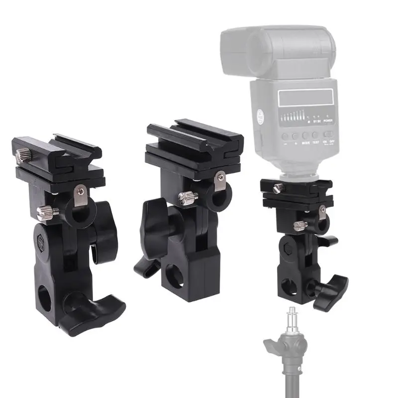 2 шт Meking Вспышка Горячий башмак Speedlite крепление для зонта держатель поворотный для осветительной стойки Кронштейн вспышки B для триггера Горячий башмак вспышка