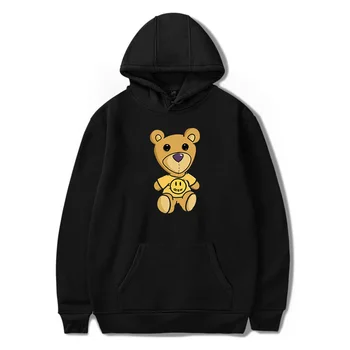 

2020 NEW Justin Bieber drew house teddy bear printed Hoodies Sweatshirts For Men and Women Polyester Pullover Unisex Tracksuit