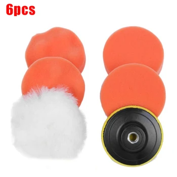 

6pcs 3inch Polishing Buffer Pad Sponge Set + Drill Adapter Car Polish Tool