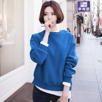 

COIGARSAM Full Sleeve blouse women Loose Add Wool blusas womens tops and blouses Red Green Blue Routine 7104