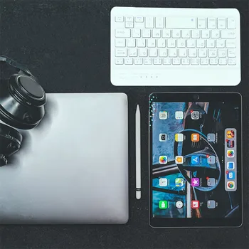 New Slim Wireless Bluetooth Keyboard For Imac/ipad Android Phone Laptop Tablet Pc Bluetooth Keyboard With 1pc Charging Cable 1