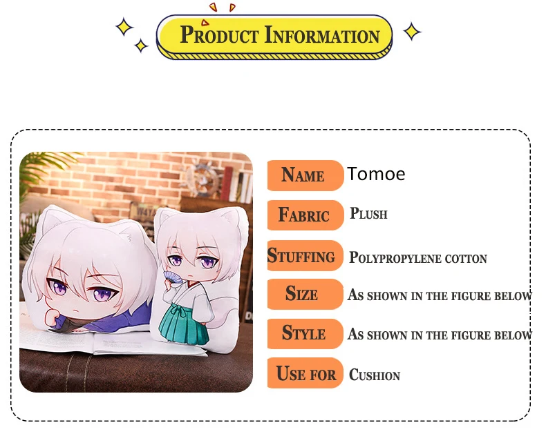 30Cm Kamisama Love Tomoe Anime Plush Toy Pillow Double-Sided Printed Soft Cushions Home Decor Child Gifts