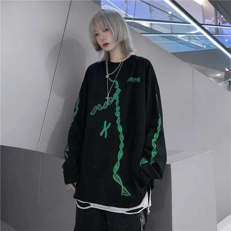 NiceMix Harajuku стиль уличная одежда с буквенным принтом свободные хип-хоп худи осенние пуловеры с длинным рукавом Толстовка женская мужская одежда
