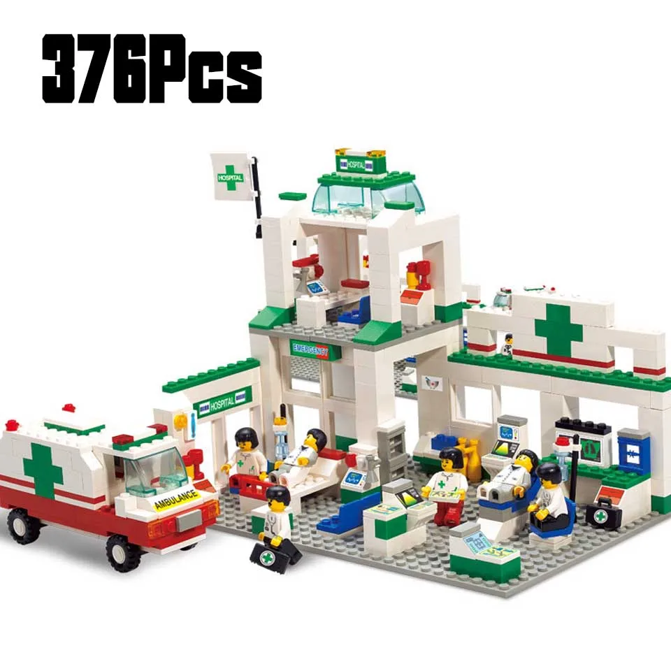 

5600 376 PCS Model Building Kits Compatible with Legoinglys City Hospitals 3D Blocks Educational Model & Building Toys Hobbies