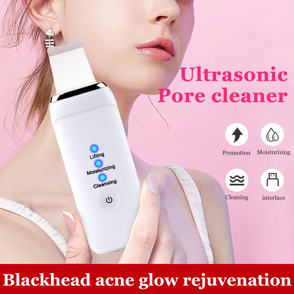 Facial Deep Cleaning Beauty Instrument Ultrasonic Blackhead Acne Pore Cleaner Facial Skin Care Facial Whitening Lifting
