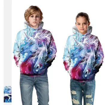 

Unicorn Hoodies for Teenager Girls Long Sleeve Cartoon Horse Hooded Pullover Bomber Jackets Clothes for Teen Boys 10 11 12 13 14