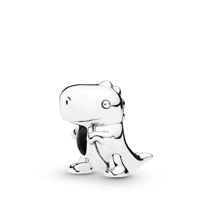 5PCS-New-Silver-Rose-Gold-Zinc-Alloy-Cartoon-Little-Monster-dinosaur-Beads-Fit-Original-Pandora-Bracelets