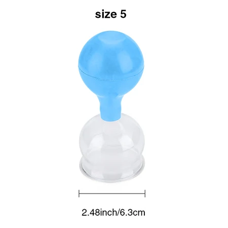 blue size 5 Розовые Резиновые Вакуумные Банки Массаж всего тела на присоске Вакуумный Массажер терапия 5 различных размеров присоска набор китайские Банки - Color: blue size 5