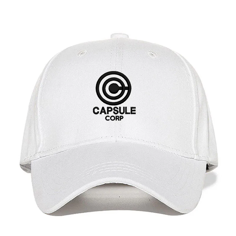 white Чехол Capsule Corp. Dragon Ball Dad Hat аниме песня хлопок Бейсболка с вышивкой унисекс бейсболки мужские и женские праздничные Прямая поставка - Цвет: white