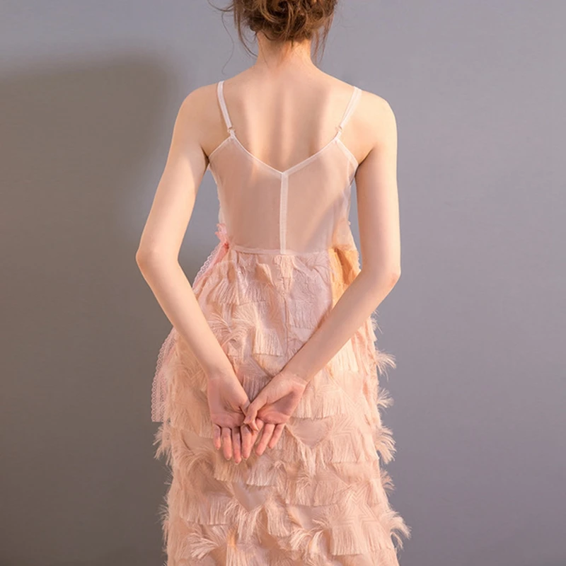 Сексуальное соблазнительное перспективное платье, весеннее Новое Сетчатое Кружевное облегающее длинное женское платье с глубоким v-образным вырезом для ночного клуба